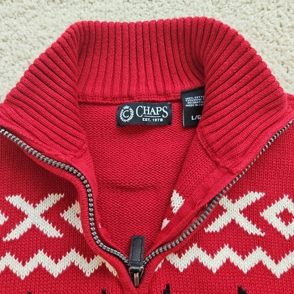 Chaps Holiday Winter Snowflake Knit Sweater - Picture 3 of 6